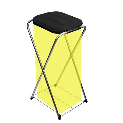Müllsackständer Müllbeutelhalter Abfalleimer EasyFix schwarz 120L Gelber Sack - Bild 1 von 4