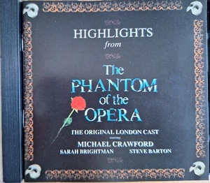 Phantom Of The Opera Highlights Original London Cast 1987 Aussie 14 Track CD EX - Imagen 1 de 2