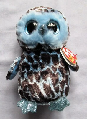 YAGO the  BLUE OWL - Ty 6" Beanie Boos - NEW with MINT TAGS - Image 1 of 2