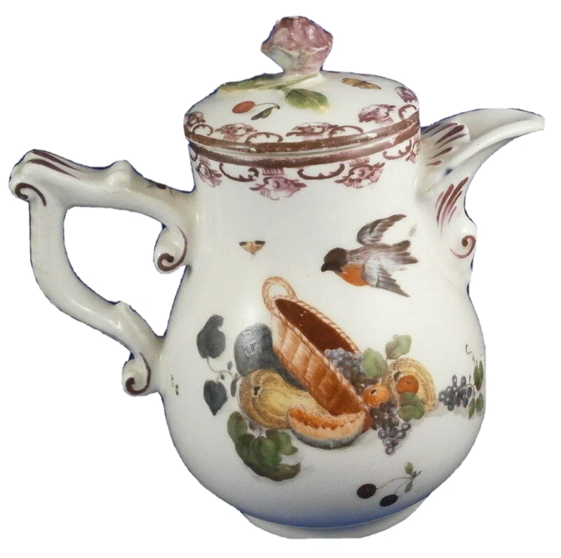 Antique 1746 18thC Vienna Porcelain Lidded Tea Pot Porzellan Kanne Wien Austrian - Image 1 of 4