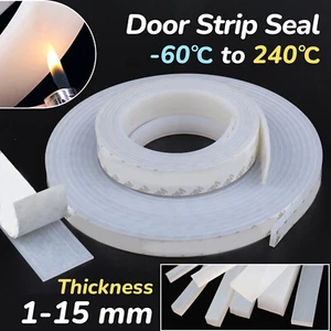 Door Strip Seal Adhesive Draught Excluder Window Tape Weather Silicone Stopper - Picture 1 of 17