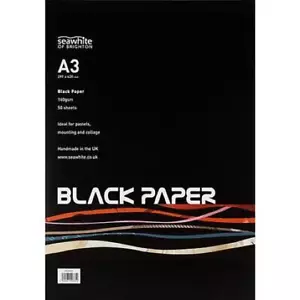 Seawhite 140gsm Black Paper Pad 50 Sheets - Picture 1 of 3
