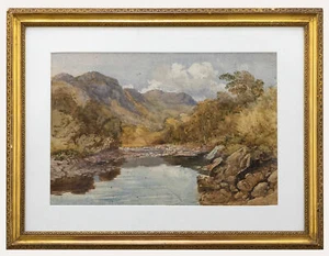 Attrib. David Cox Jr ARWS - Framed Late 19th Century Watercolour, Dolwyddelan - Picture 1 of 7