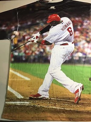 NWT MEN'S RYAN HOWARD PHILADELPHIA PHILLIES THREE60 BLACK PICTURE TEE SHIRT - Image 1 of 4