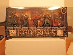 Juego de figuras LOTR Two Towers Helm's Deep Battle 5 con exclusivo Haldir sin usar ToyBiz - Imagen 1 de 8