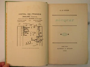 BOUQUET BY G.B. Stern 2nd Printing 1928 France, Wine, Travel Alfred A. Knopf HC - Picture 1 of 10