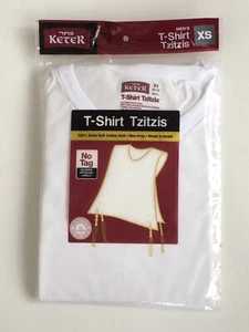 T-shirt uomo cotone Tzitzis, Tzitzit, taglie 18-28 (XS-2XL), SPEDIZIONE GRATUITA - Foto 1 di 13