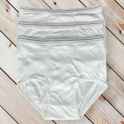 Nuevo sin etiquetas Stafford Calzoncillos Corte Completo Ropa Interior Algodón Blanco Sin Etiquetas Talla 38 Lote de 3 Foto 1 de 3
