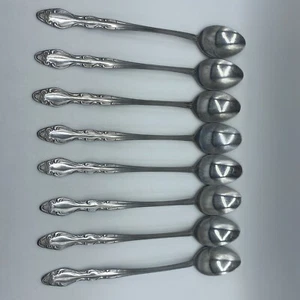 Lot Of 8 CARLYLE Iced Tea Spoon Stainless Steel Silverware / Flatware - 8-1/2" - Picture 1 of 5