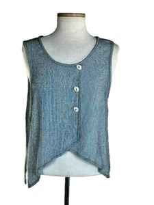 Gilet pull over asimmetrico a quadri unico - Foto 1 di 6