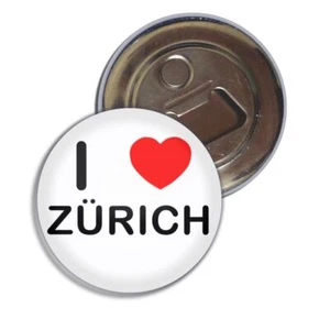 Zurich I Love Heart Fridge Magnet Bottle Opener (55mm) - Picture 1 of 2