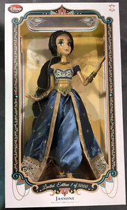 Disney Store Teal Jasmine Aladdin Limited Edition LE 5000 17” Doll -Small Dings - Picture 1 of 8