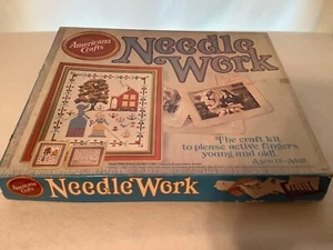 American Crafts Needle Work 1975 Hasbro Iron-on Transfer Sheets Material etc - Picture 1 of 6