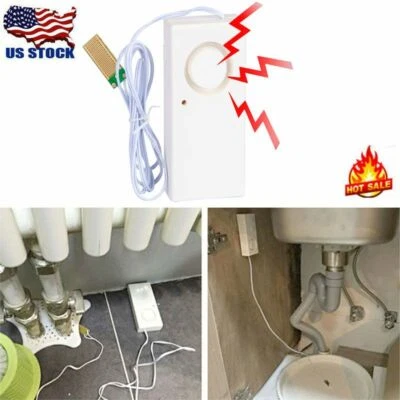 Water Leakage Alarm Detector 120dB Water Leak Sensors Flood Alert Overflow US - Image 1 of 4