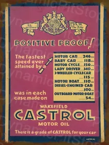 Castrol Motor Oil Rustic Tin Metal Sign Fuels Oils Vintage Australian made - Picture 1 of 1