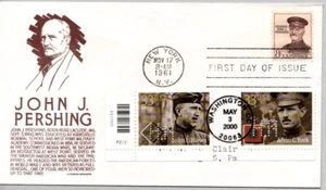 #1214 JOHN PERSHING WORLD WAR I #3393 JOHN HINES #3395 ALVIN YORK NAKANO PERFINS - Picture 1 of 1