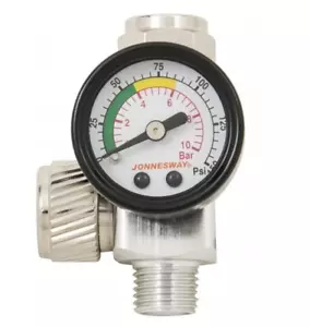 Air Adjusting Regulator Valve with Pressure Gauge for Spray Guns (1/4” NPS) - Foto 1 di 4