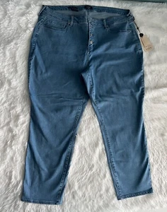 NYDJ Jeans Women’s Plus Sz 22W Blue Ami Skinny Button Fly Light Wash Lift Tuck - Picture 1 of 15