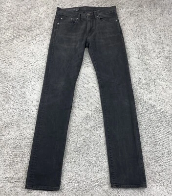 Jeans Armani Exchange para Hombres 28R 29x32 Ajustados Elastizados Negros Desteñidos Logo AX Denim Foto 1 de 4