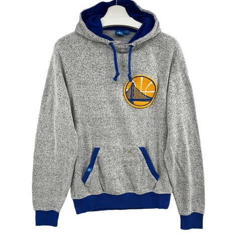 Golden State Warriors Sweatshirt Mens Small Adidas Gray Hoodie Pullover Athletic Cover