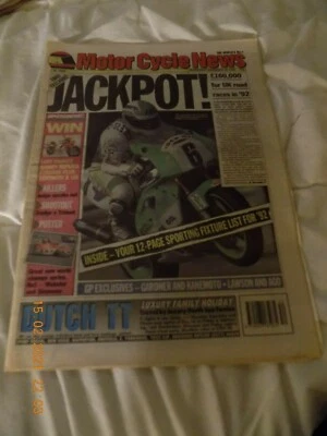  Motor Cycle News/25,12,1991/Triumph Trident v Kawasaki Zephyr/FJ-1200/ - Image 1 of 4