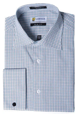Men's Dress Shirt Slim Fit Long Sleeve Spread Collar French Cuffs from Labiyeur - Image 1 of 4
