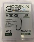 Hogskin Creek Fly Tying Hooks Barbless Hook NWM69 Black Nickel  50 ct box