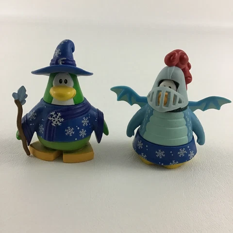Disney Club Penguin Blizzard Wizard Frost Knight Figures Mix Match Jakks 2010 Cover