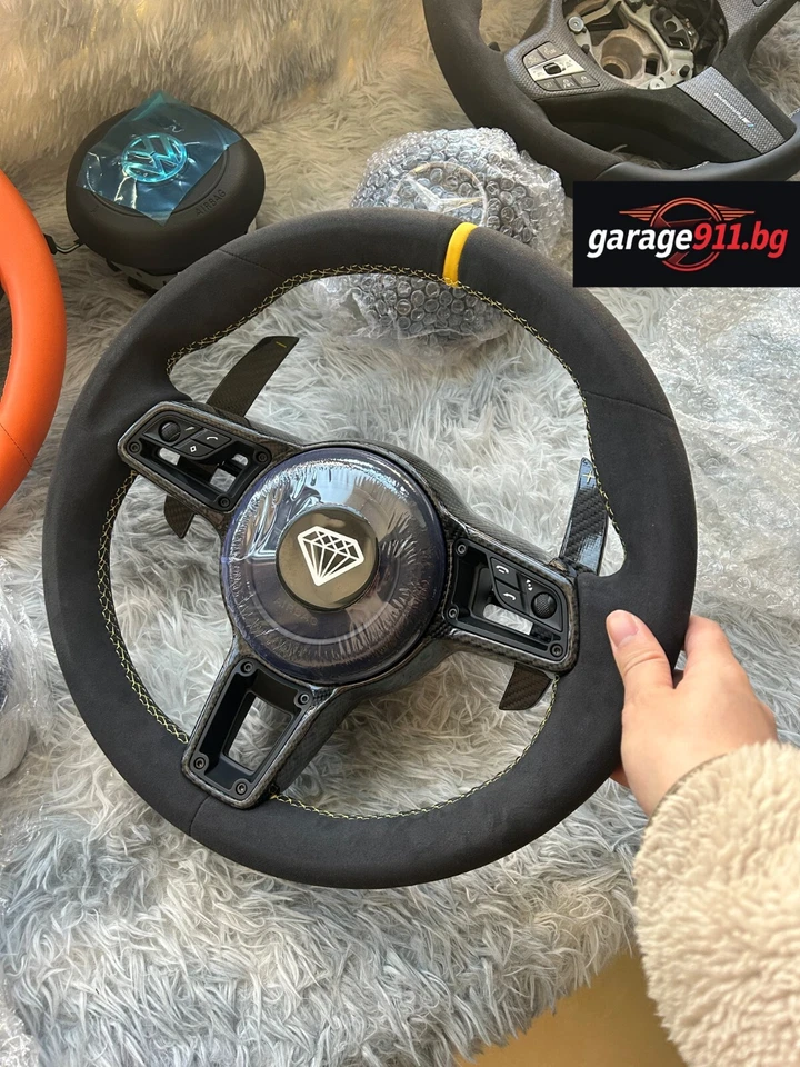 Porsche Alcantara Steering Wheel GT3 911 Cayman Boxter 991 997 981 970 987 971 - Image 1 of 4