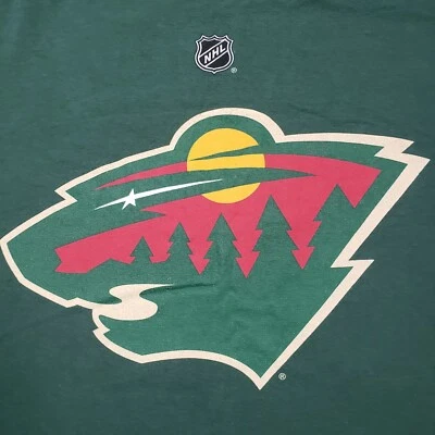 Minnesota Wild Shirt Mens Medium Green Short Sleeve Tee Fanatics NHL - Image 1 of 4