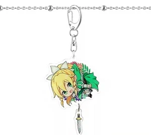 Sword Art Online War of Underworld LEAFA Anime Acrylic Charm Metal Bag Keychain - Picture 1 of 1