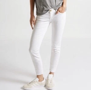 Current/Elliott GREAT CONDITION White Stiletto Jeans Crop At Ankles Sz 26! - Picture 1 of 7