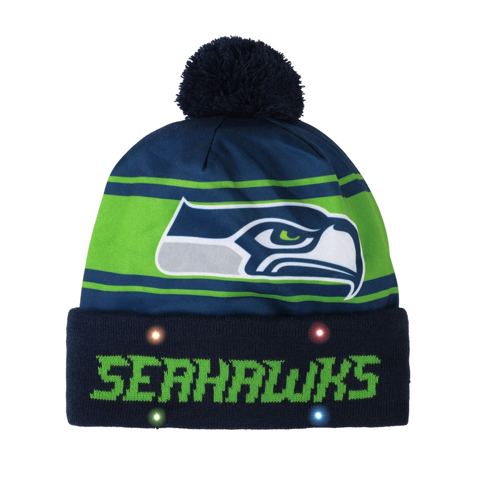 Gorro iluminado FOCO para adultos NFL Seattle Seahawks Foto 1 de 1