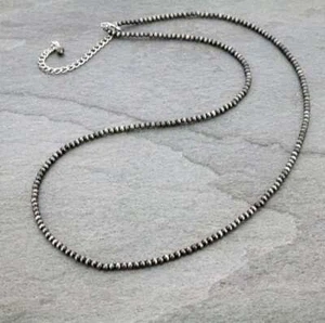 Navajo Style Pearls Necklace 30' Hand Knotted Navajo Style Pearls Necklace - Picture 1 of 3