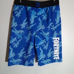 Fortnite Boys Swim Trunks Mesh Lining Blue Black Size XL 14/16 Board Shorts  - Picture 1 of 13