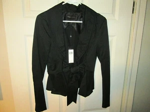 BCBG Maxazria Damen Blazer Jacke schwarz NEU Größe Small Cropped Gürtel formell - Bild 1 von 6