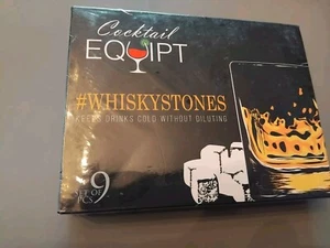 COCKTAIL EQUIPT WHISKEYSTONES 9 PIECE Set NEW - Picture 1 of 6