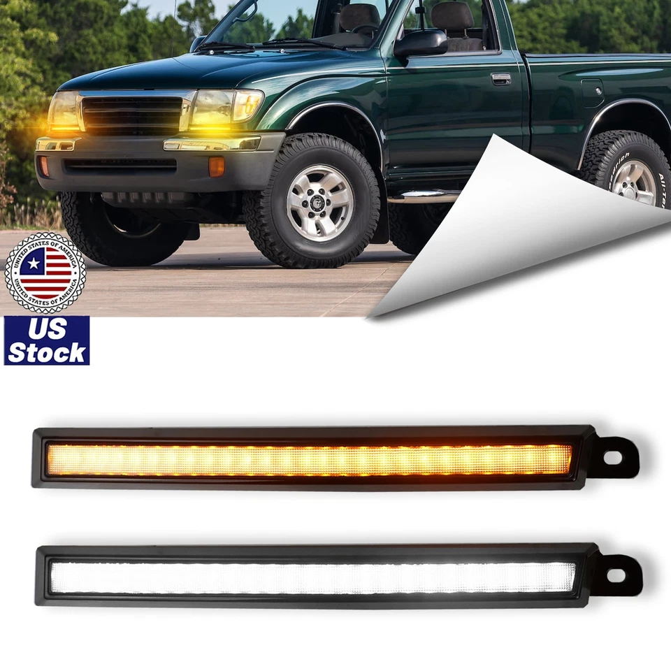 Luz de circulación diurna delantera LED lámpara de señal de giro para Toyota Tacoma 1998-2000 Foto 1 de 4