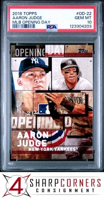 2018 TOPPS MLB OPENING DAY #OD-22 AARON JUDGE YANKEES PSA 10 - Image 1 of 3