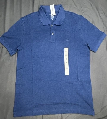 Banana Republic 男式 Polo 木炭蓝色性能波克口袋衬衫 M 码 — 第 1/4 张图片