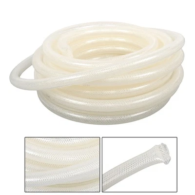 Industrial Clear Braided PVC Hose 3/4" ID x 1" OD 50ft, High Pressure Flexible - Image 1 of 4