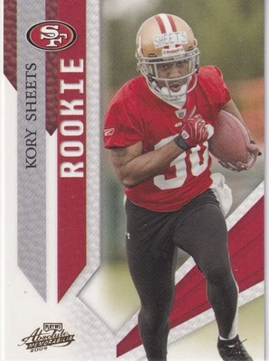 KORY SHEETS 2009 Panini Absolute Memorabilia #161 RC 255/499  49ers - Image 1 of 2