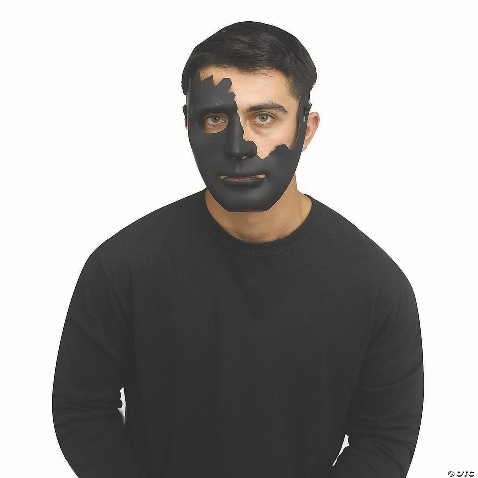 Black Cracked Half Mask - Image 1 of 1