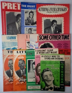 COLLECTION OF VINTAGE FRANK SINATRA & NAT KING COLE SHEET MUSIC (X 14) - Picture 1 of 24