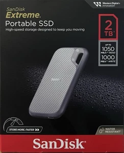 SanDisk Extreme Portable SSD 2TB Water Resistant - Picture 1 of 1