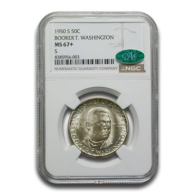 1950-S Booker T. Washington Half Dollar MS-67+ NGC CAC - Image 1 of 3