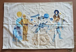 Vintage Bibb Star Wars Pillowcase 70s 80s 20th Century Fox GUC - Picture 1 of 4
