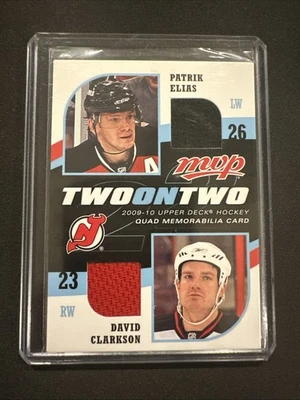 2009-10 MVP Two on Quad Memorabilia Clarkson, Arron Asham,Patrik Elias, Gagne - Image 1 of 4