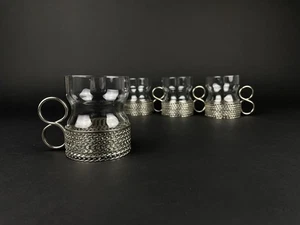 IITTALA Finlandia Tsaikka vaso de té Timo SARPANEVA 4 uds Glögg vidrio plata soporte - Imagen 1 de 12