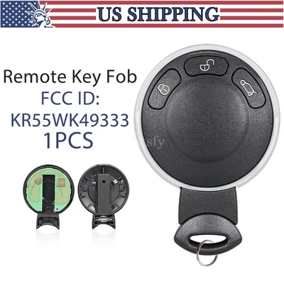 For Mini Cooper Key Fob Remote Replacement 2007 2008 2009 2010 2011 2012 2013 - Image 1 of 4